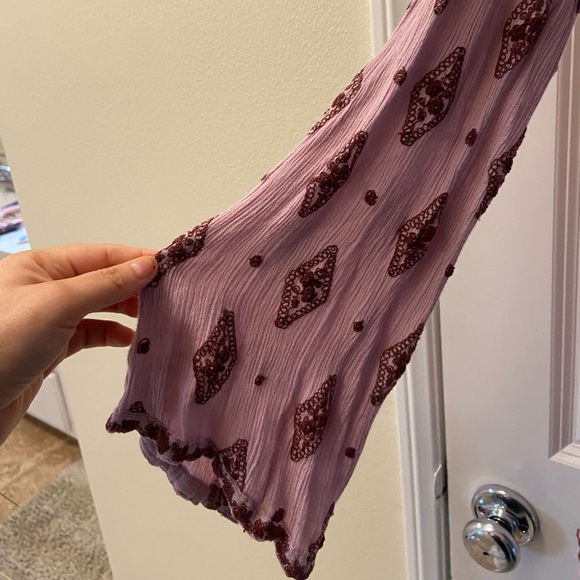 Free People Diamond Embroidered Tunic Top Boho style - Picture 4 of 5